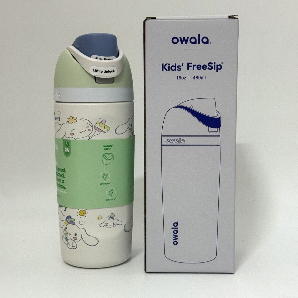 owala保溫杯Freesip16OZ水杯不鏽鋼帶吸管保溫杯運動杯彈蓋杯-規格圖5