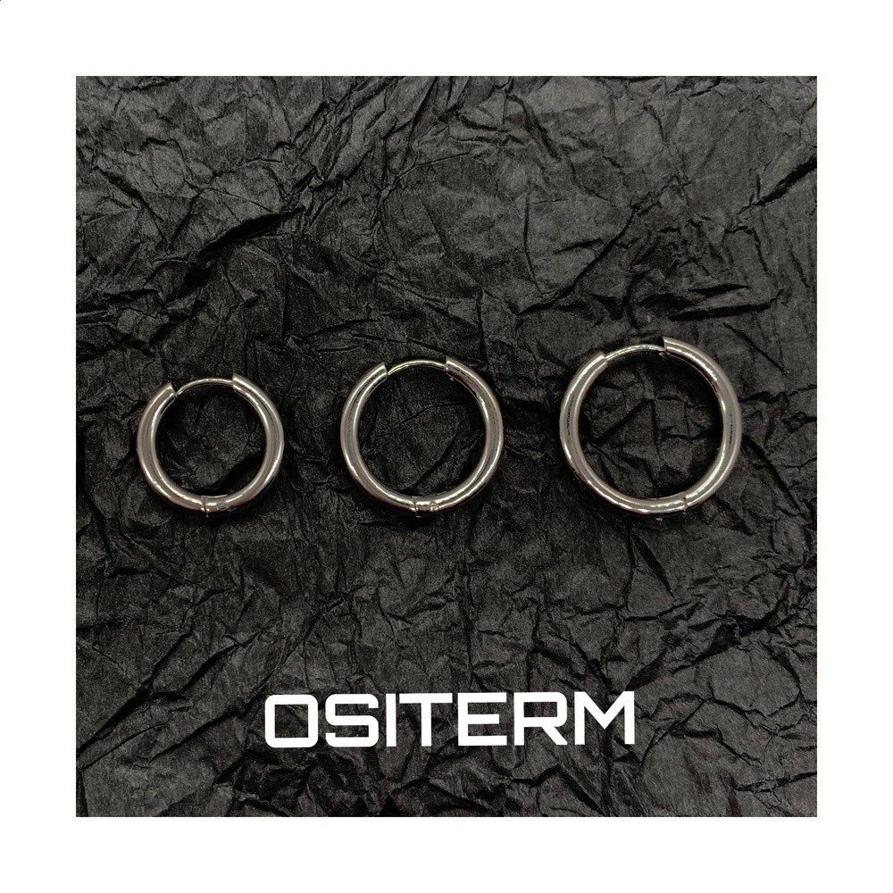 OSITERM官方原創設計經典耳環素圈林彥俊王一博同款耳圈不氧化-細節圖5