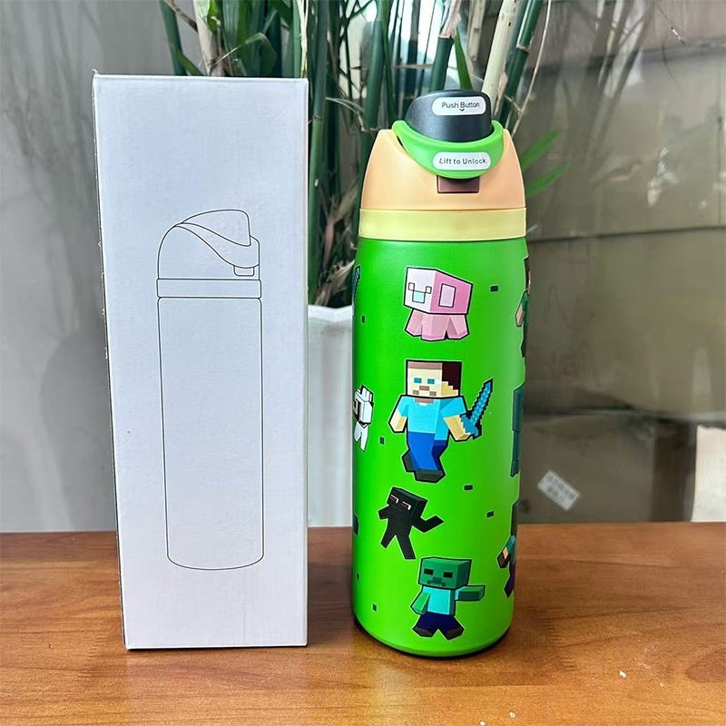 跨境Owala同款保溫杯304不鏽鋼水杯便攜彈跳杯手提雙飲杯吸管杯-規格圖5