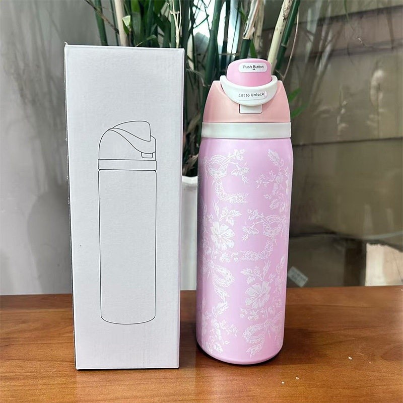 跨境Owala同款保溫杯304不鏽鋼水杯便攜彈跳杯手提雙飲杯吸管杯-規格圖5