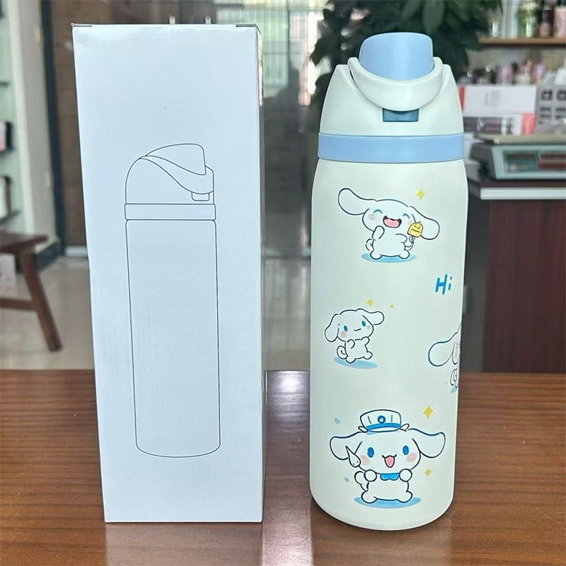 跨境Owala同款保溫杯304不鏽鋼水杯便攜彈跳杯手提雙飲杯吸管杯-規格圖5