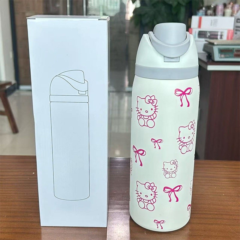跨境Owala同款保溫杯304不鏽鋼水杯便攜彈跳杯手提雙飲杯吸管杯-規格圖5