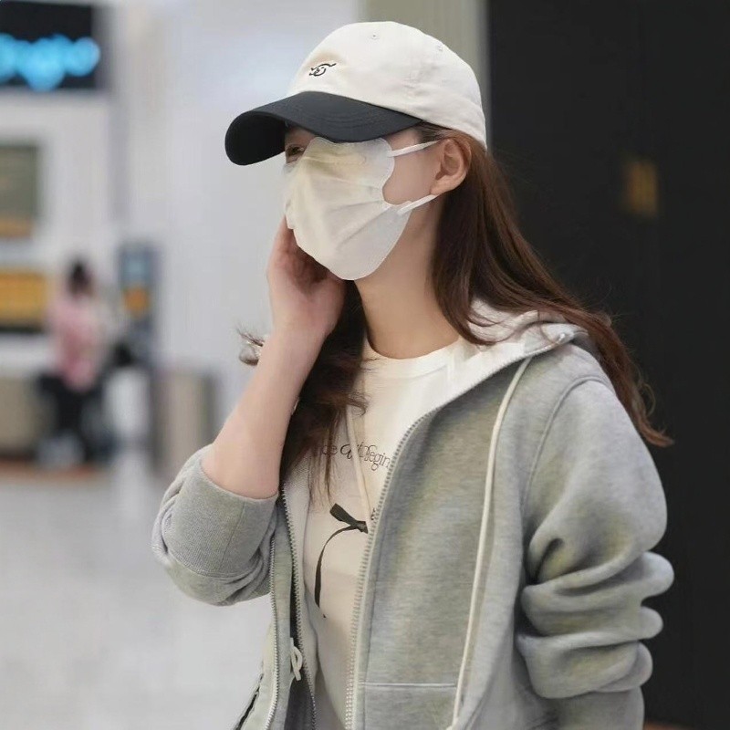 趙露思同款帽子可愛拼色小豬刺繡鴨舌帽2025款夏季遮陽防曬棒球帽-細節圖2