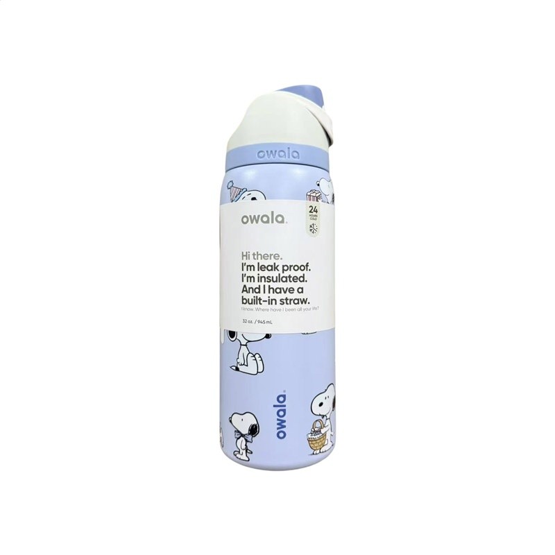 Owala聯名Snoopy卡通新款保溫杯FreeSip雙飲蓋保冷大容量吸管水杯-規格圖5