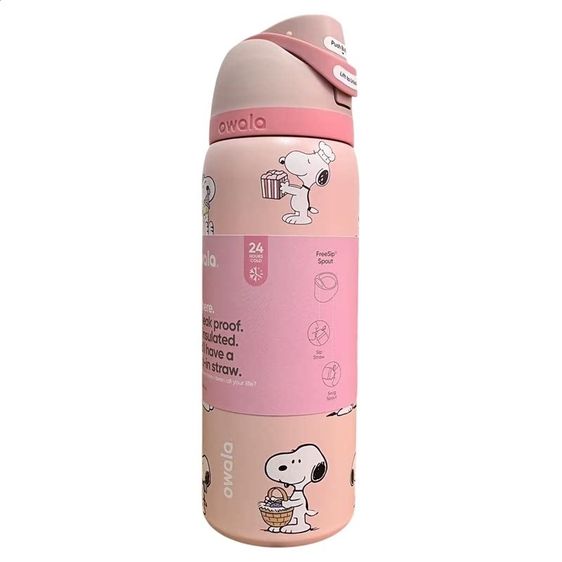 Owala聯名Snoopy卡通新款保溫杯FreeSip雙飲蓋保冷大容量吸管水杯-規格圖5