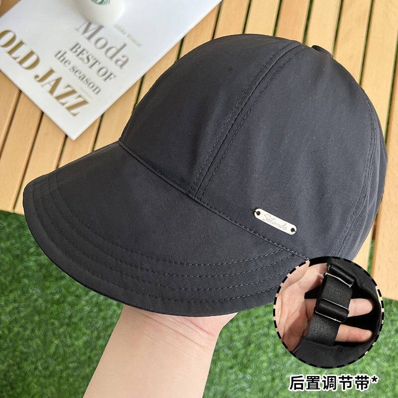 漁夫帽子女夏趙露思同款棒球遮陽帽素顏百搭防曬紫外線鴨舌太陽帽-規格圖5
