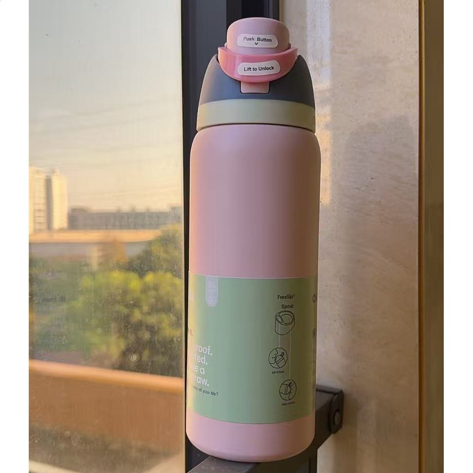 Owala校園戶外吸管運動水杯304雙飲不鏽鋼杯美式車載保溫杯-規格圖5