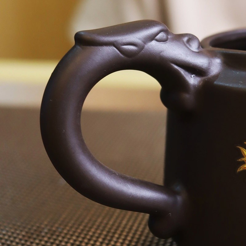 原礦紫砂公道杯龍鳳變色茶海家用茶壺茶具龍把跳刀過濾茶置廠家批-細節圖4