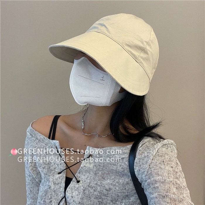 趙露思同款遮陽帽子女夏季防曬帽輕薄透氣素顏遮臉防紫外線漁夫帽-規格圖5