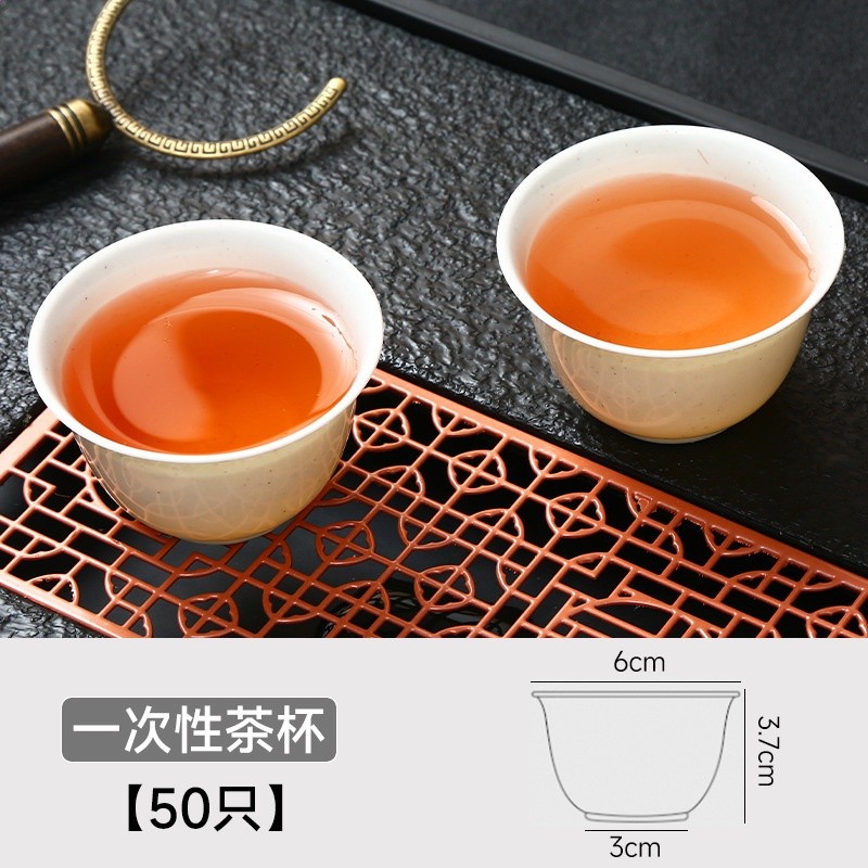 食品級稻殼功夫茶杯小杯加厚耐高溫旅行茶具喝茶品茗杯一次性茶杯-規格圖5