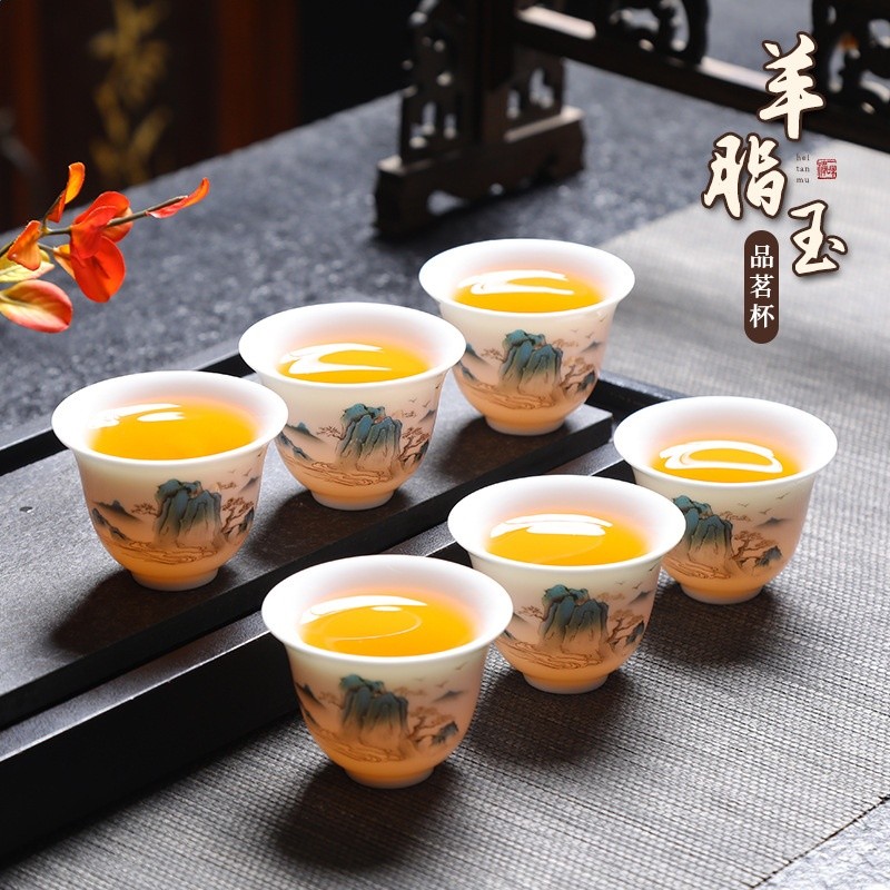 羊脂玉陶瓷玻璃茶具 行動式快客杯 隨身簡約泡茶壺茶杯小套裝禮品-細節圖4