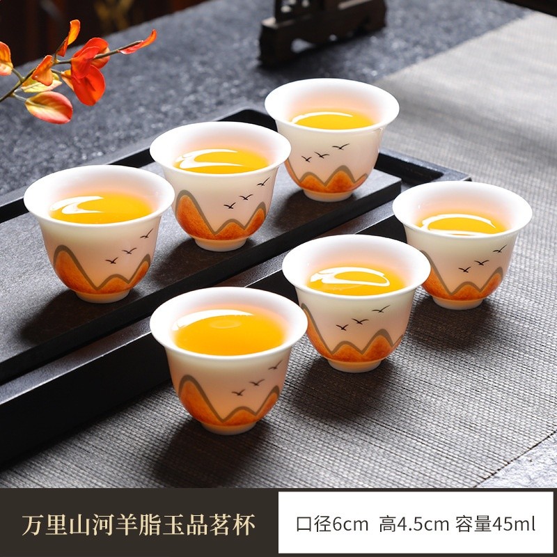 羊脂玉陶瓷玻璃茶具 行動式快客杯 隨身簡約泡茶壺茶杯小套裝禮品-規格圖5
