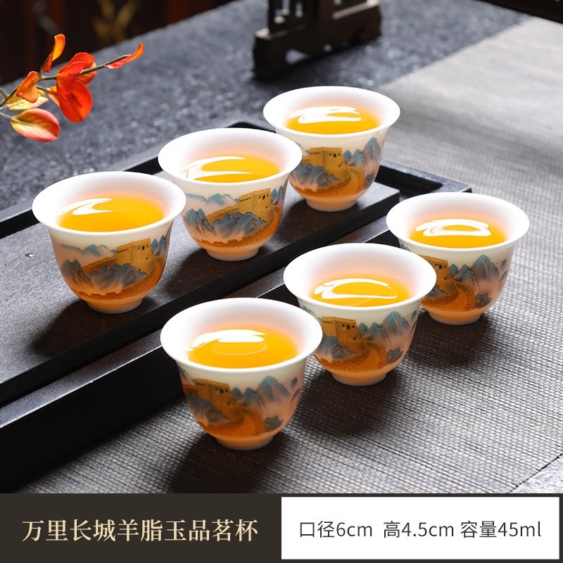 羊脂玉陶瓷玻璃茶具 行動式快客杯 隨身簡約泡茶壺茶杯小套裝禮品-規格圖5