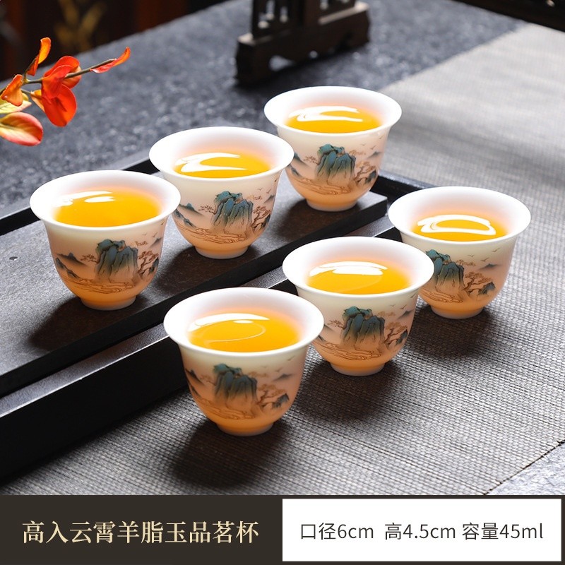 羊脂玉陶瓷玻璃茶具 行動式快客杯 隨身簡約泡茶壺茶杯小套裝禮品-規格圖5