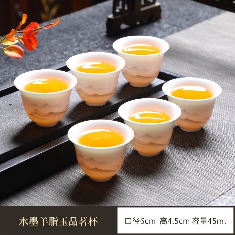 羊脂玉陶瓷玻璃茶具 行動式快客杯 隨身簡約泡茶壺茶杯小套裝禮品-規格圖5