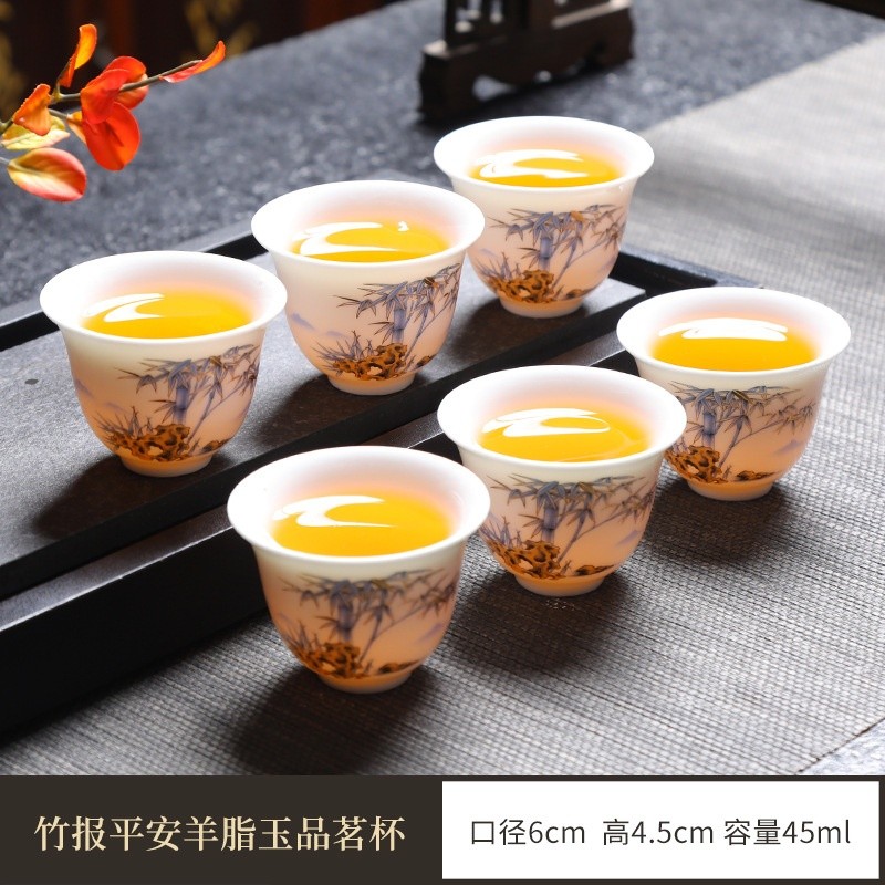 羊脂玉陶瓷玻璃茶具 行動式快客杯 隨身簡約泡茶壺茶杯小套裝禮品-規格圖5