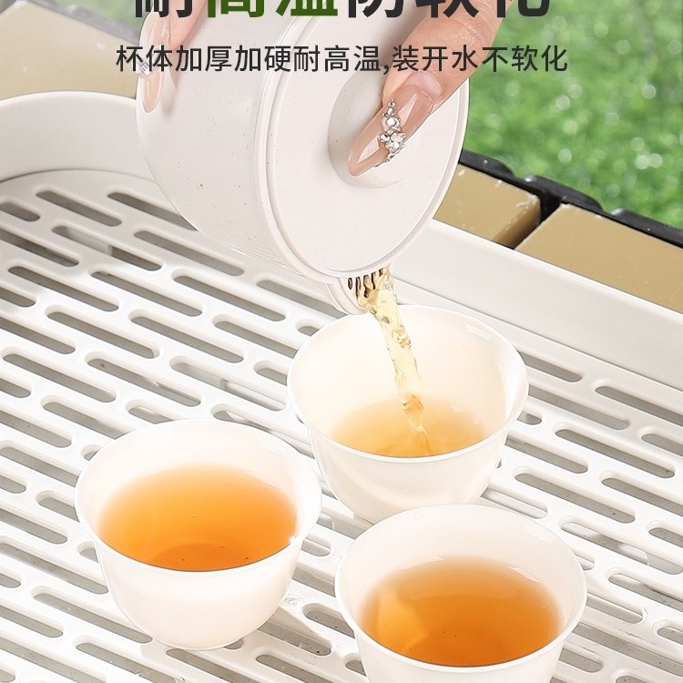 稻殼一次性茶杯待客茶杯小號功夫小茶杯旅行茶具杯子食品級無-細節圖2