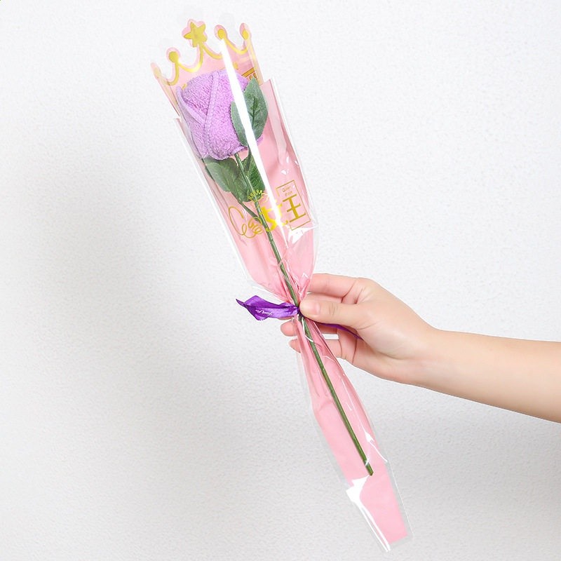 玫瑰花毛巾【紫色】女神節款