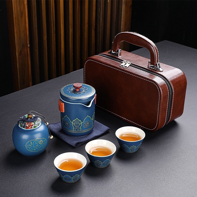 淄博博山陶瓷茶具旅行裝旅行茶具便攜茶具戶外茶具L^-細節圖2