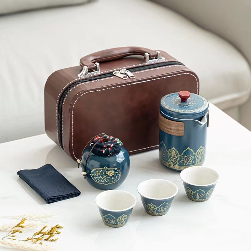 淄博博山陶瓷茶具旅行裝旅行茶具便攜茶具戶外茶具L^-規格圖5