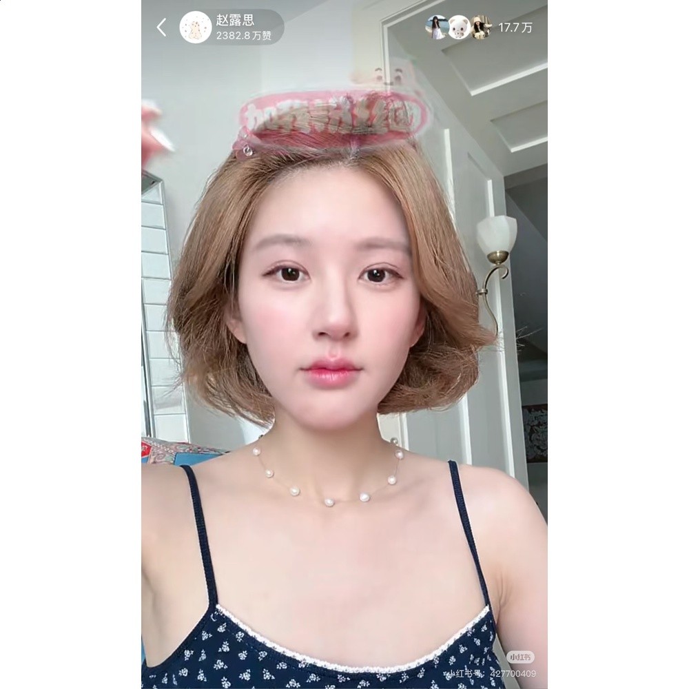 趙露思同款滿天星天然淡水珍珠項鍊女高階感輕奢小眾頸鍊2025爆款-細節圖2