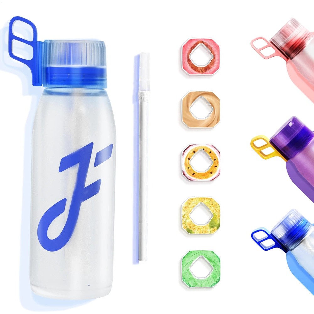Joyfit玩味瓶男女大容量650ml手提吸管水杯玩味氣味香環兒童無糖-細節圖5