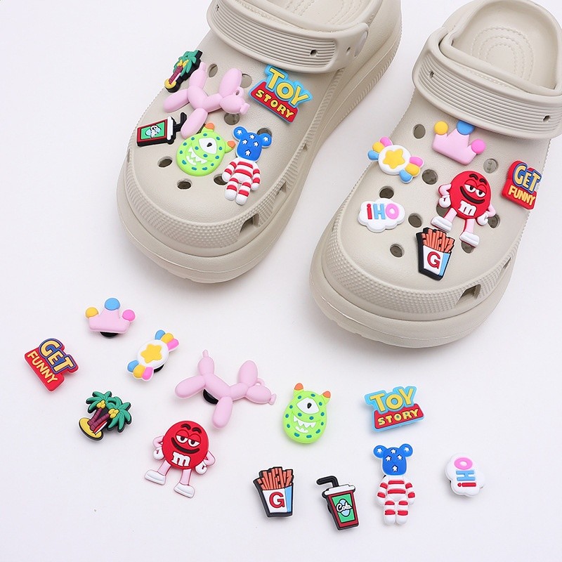 2026新款可愛立體愛心煤球面包洞洞鞋鞋花DIY花園鞋釦配飾批發-規格圖5