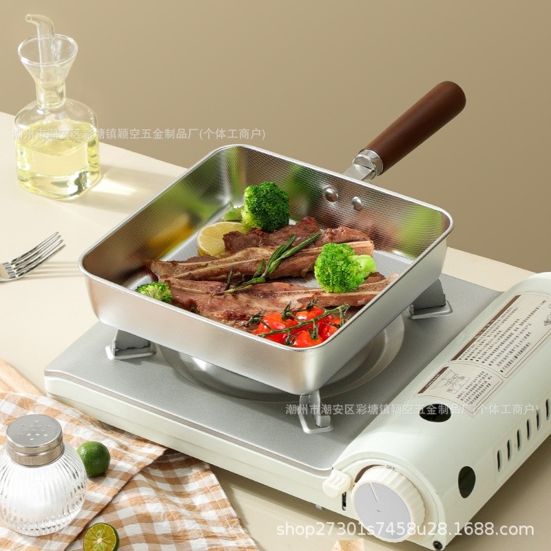 食品級304材質圓形醬汁鍋物理不沾紋理小孩輔食鍋小鍋加厚材質家-細節圖4