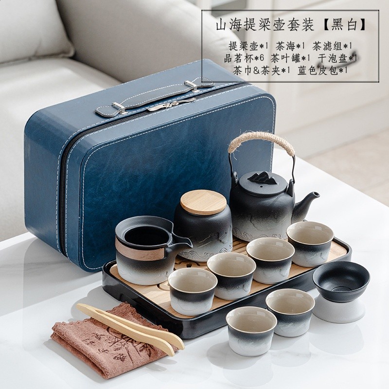 日式提樑壺茶具套裝便攜旅行功夫茶具創意商務送禮公司禮品印logo-規格圖11