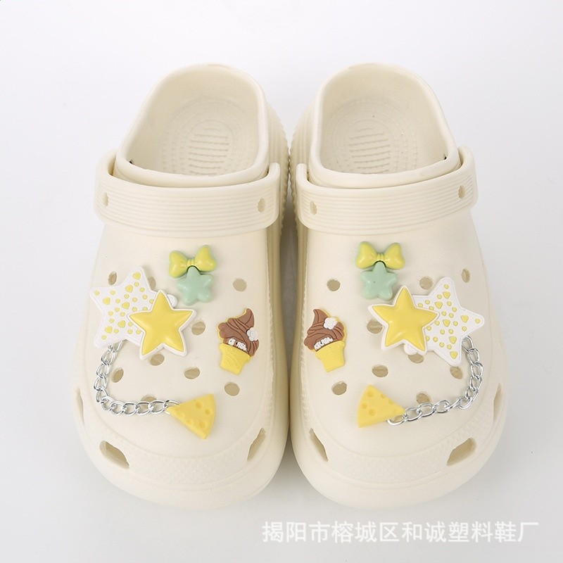 diy配件毛毛怪跨境適配洞洞鞋花飾品鞋釦可愛卡通可拆卸鞋花批發-規格圖5