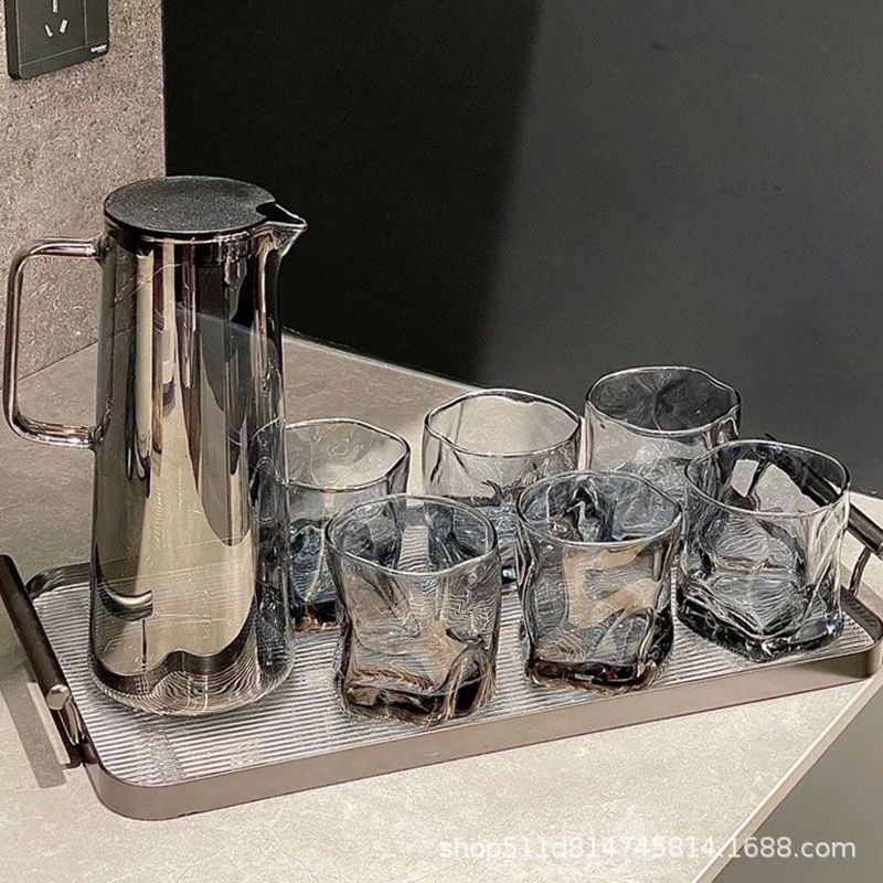 北歐耐高溫冷水壺杯子高硼矽茶具喝水杯家用水具大容量高顏值-細節圖2