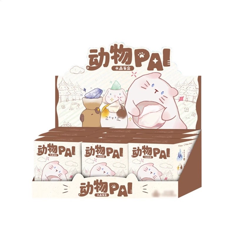 正版貓貓PAL水晶盲盒擺件創意喵喵動物桌面貓咪公仔手辦生日禮物-規格圖5