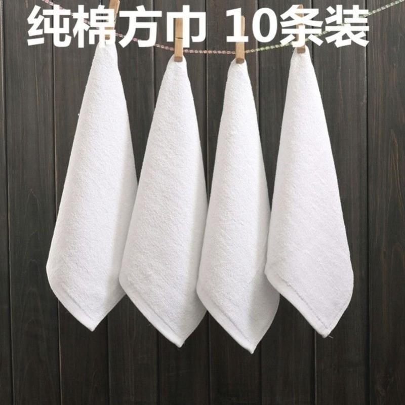 廚師手布白毛巾抓鍋純棉正方形廚房不吸油商用飯店餐廳用擦碗-細節圖2