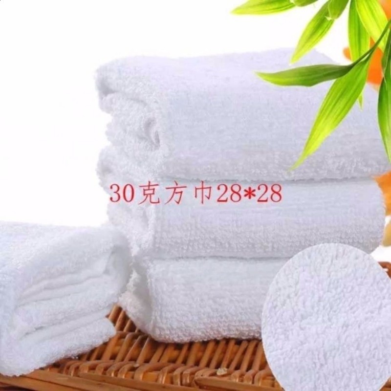 廚師手布白毛巾抓鍋純棉正方形廚房不吸油商用飯店餐廳用擦碗-細節圖4