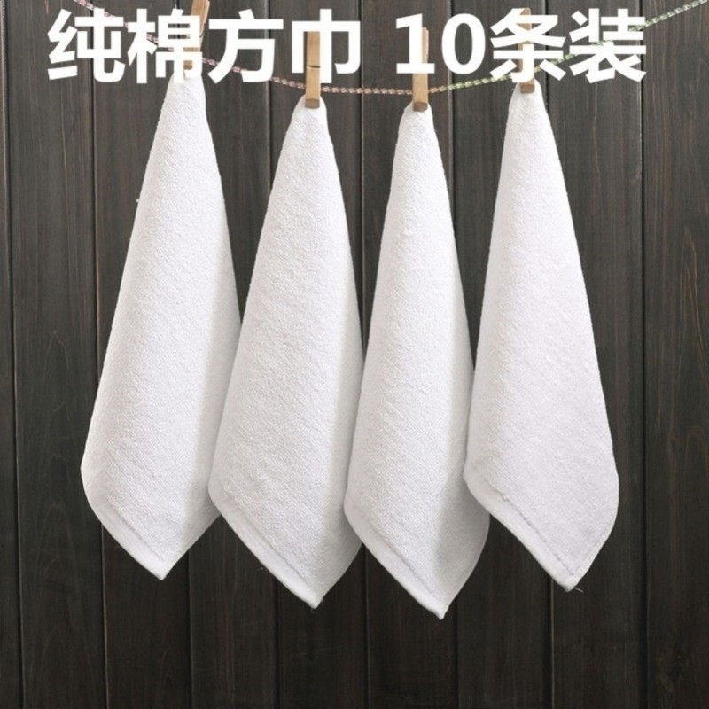 廚師手布白毛巾抓鍋純棉正方形廚房不吸油商用飯店餐廳用擦碗-規格圖5