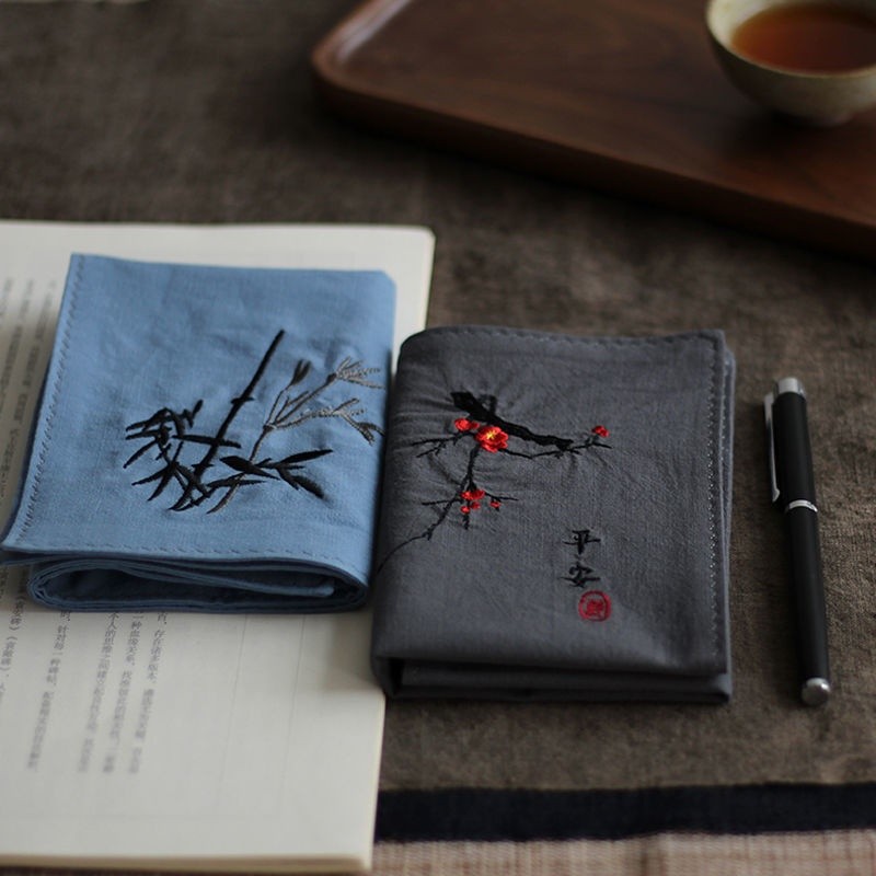 國風刺繡花手帕古風禮物男士女士隨身吸汗手絹方巾-規格圖5