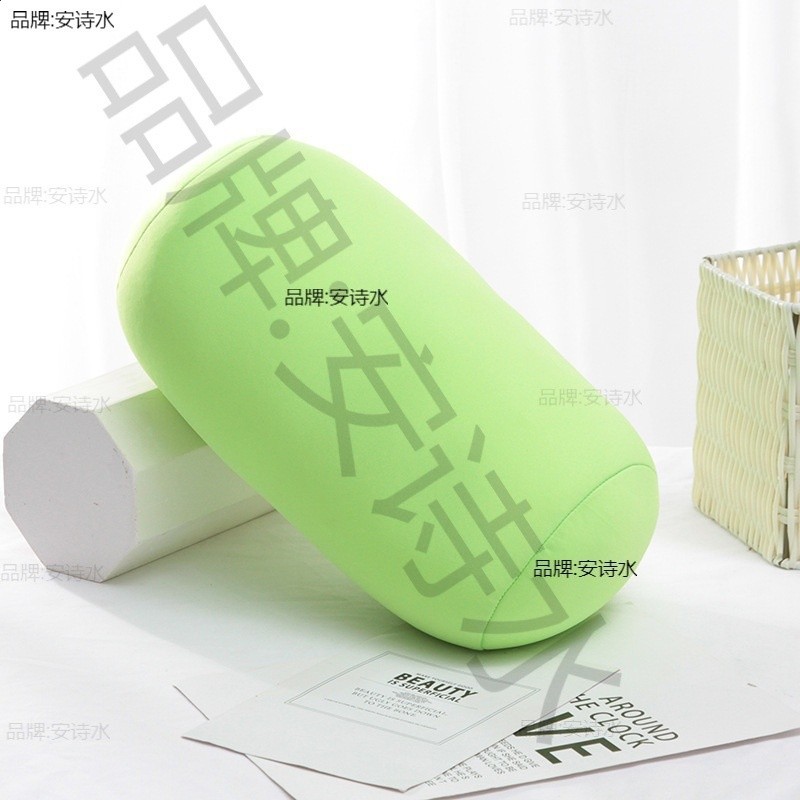 現貨泡沫粒子抱枕 純色圓柱形抱枕辦公午睡枕 多功能靠枕護頸護腰-細節圖4