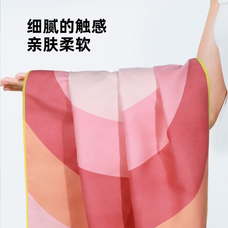 跨境沙灘浴巾雙面絨吸水游泳超細纖維沙灘巾印花速乾運動毛巾批發-細節圖4