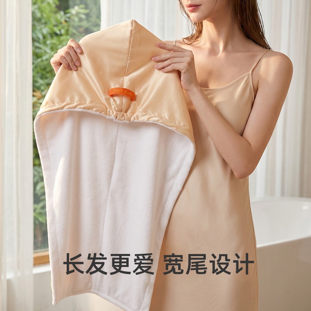 毛毛雨超細纖維乾髮帽女新款一片式包頭巾仿絲綢教師節高階禮盒裝-細節圖2