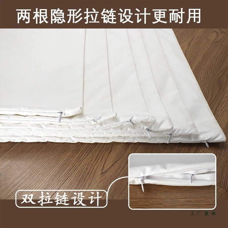 抱枕內膽套防鑽絨羽絨鴨絨鵝絨靠背內套棉質防羽布雙層雙拉鍊定-細節圖3