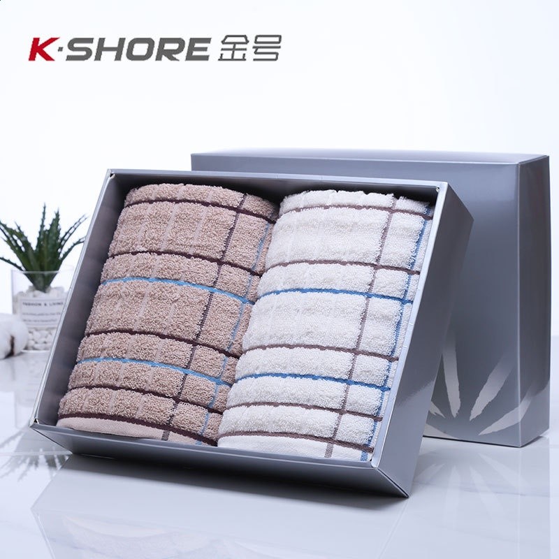 金號毛巾禮盒套裝 純棉柔軟吸水面巾2兩條裝年會毛巾禮品定LOGO-規格圖5