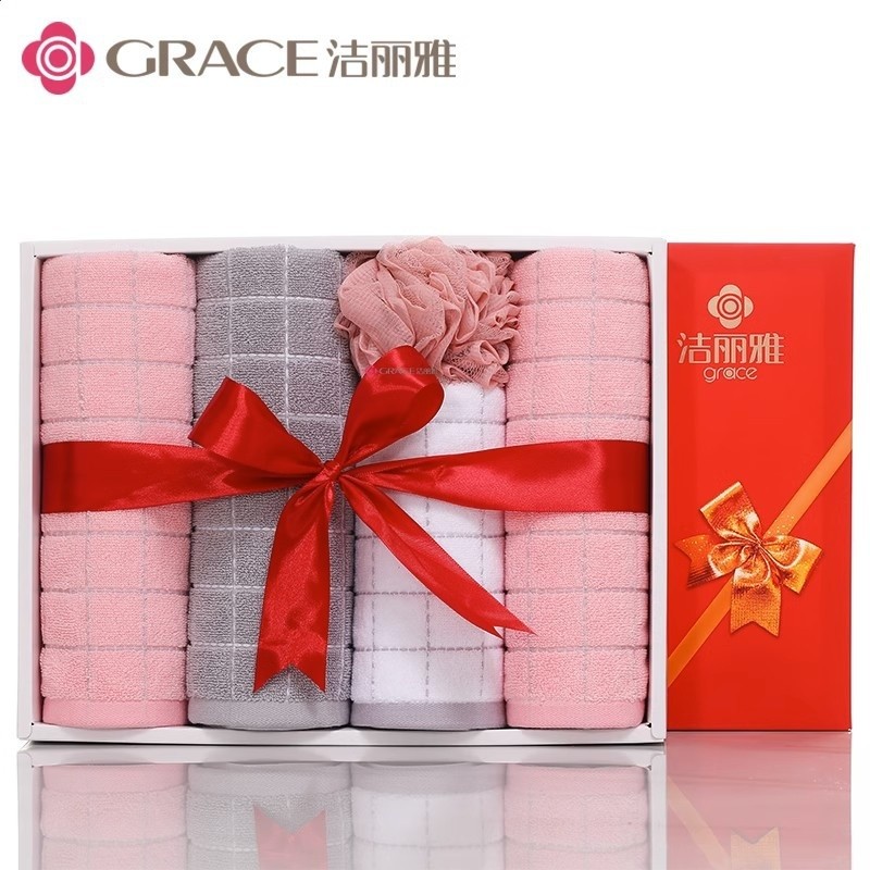 潔麗雅純棉毛巾禮盒套裝婚慶滿月喬遷伴手禮員工福利公司團購毛巾-細節圖3