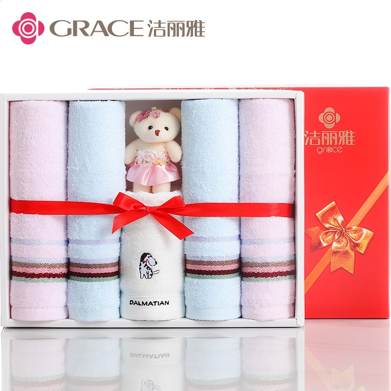K款四條加浴球【喜慶禮盒裝】