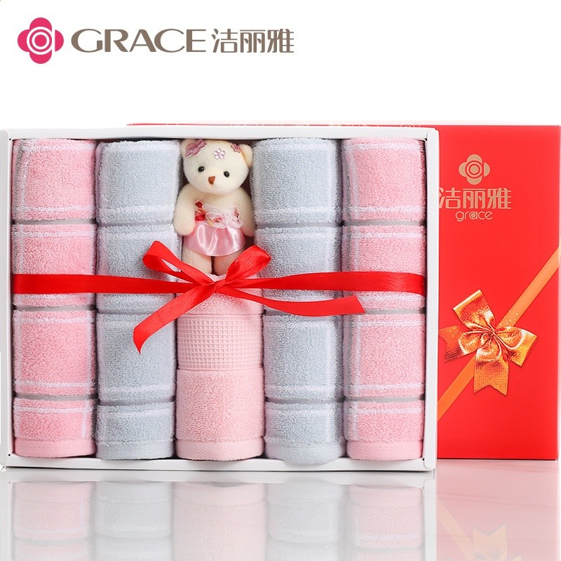潔麗雅純棉毛巾禮盒套裝婚慶滿月喬遷伴手禮員工福利公司團購毛巾-規格圖5