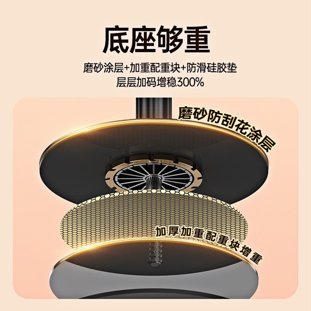 桌面伸縮磁吸夾子手機戶外支架 平板支架 旋轉調節重力磁吸支架-細節圖3