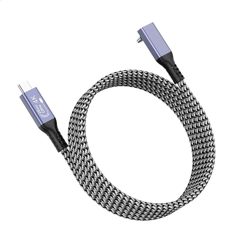 彎頭資料線100wPD快充線VR link串流線USB3.2 4K60hz全功能投屏線-細節圖5