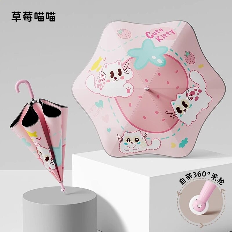 草莓喵喵【安全圓角+趣味滾輪+質保一年】