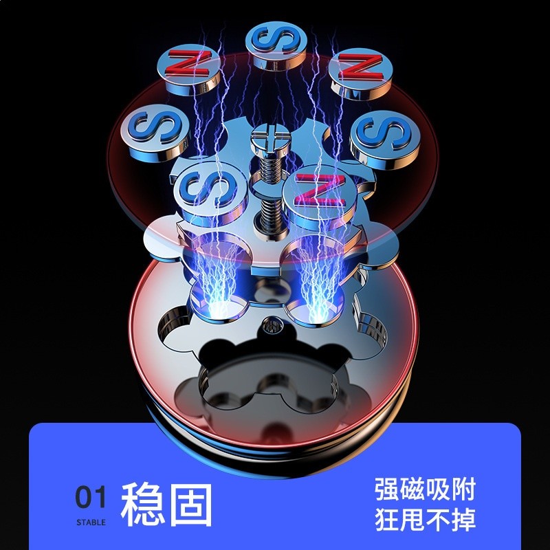 車載好物手機車載支架2023新款磁吸式支撐架強力磁鐵導航萬能通用-細節圖3