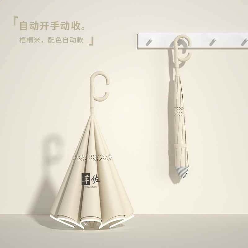 梧桐米-配色自動反向傘