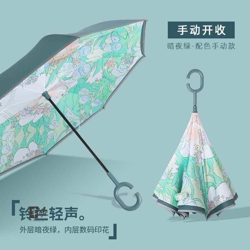 鈴蘭輕聲-配色手動反向傘